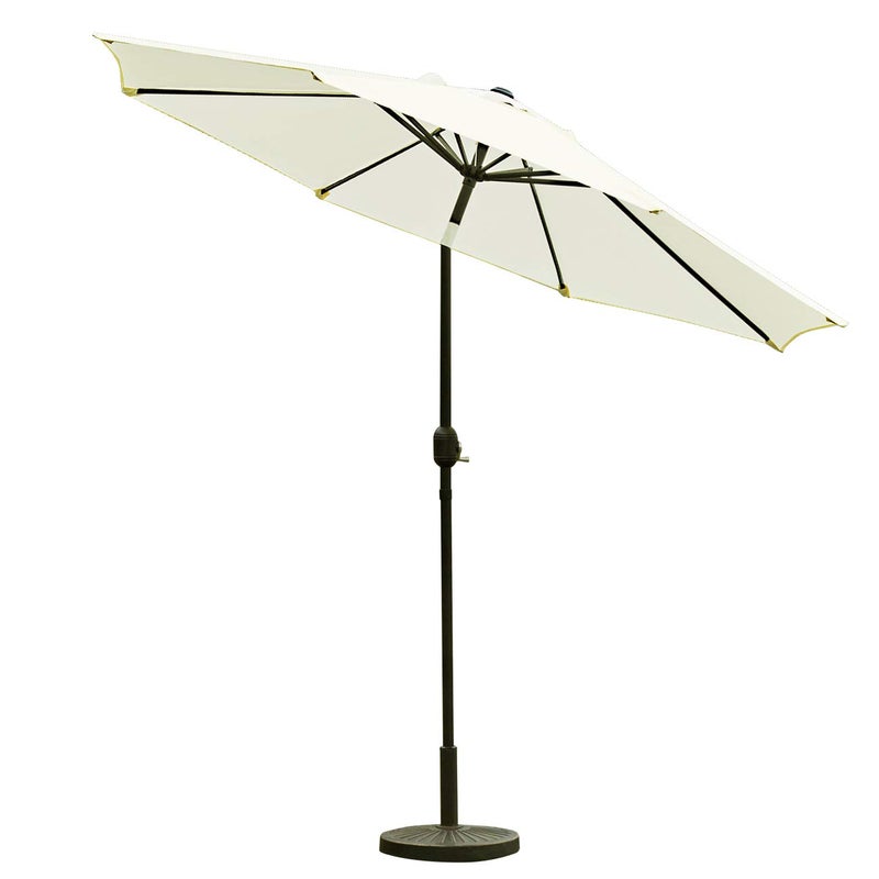 Sunnyglade 9' Patio Umbrella Outdoor Table Umbrella with 8 Sturdy Ribs (Beige) - Image 2