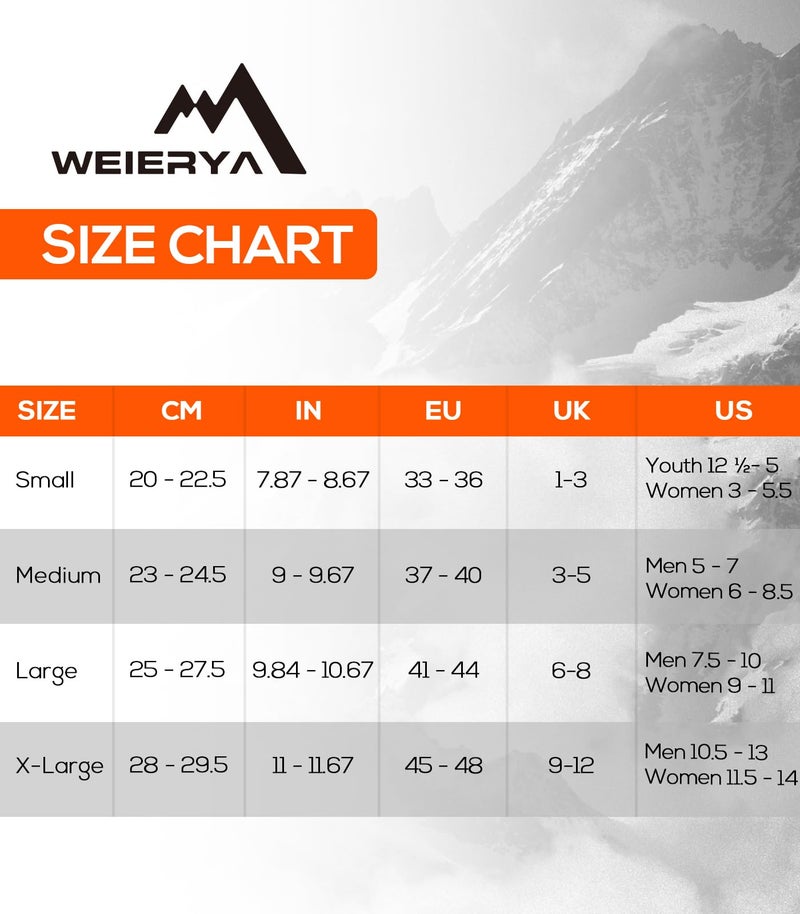 WEIERYA Ski Sock Merino Wool Ski Socks Mens Womens Skiing & Snowboarding Socks, Over The Calf, Black Small 2 Items - Image 4