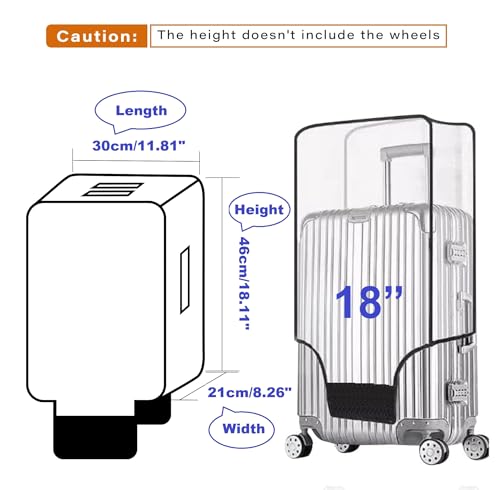 FABULWAY Clear PVC Suitcase Cover Protectors Transparent Luggage Covers Waterproof Wheeled Suitcase Dust Dustproof Travel Luggage Sleeve Protector 18 - Image 3