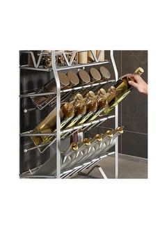 TYCOM Spice Rack Kitchen Shelf Organizer Countertop 2 Tier Large Standing Seasoning Rack for Storage Spice Kitchen Spice Organizer Spice Holder 2 Tier Silver.  - Image 5