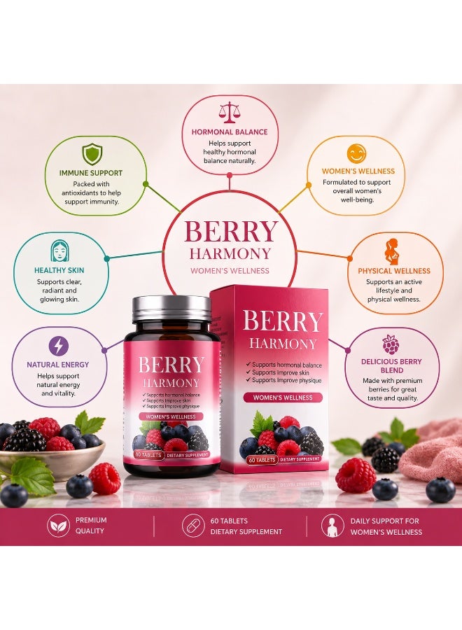 Berry Harmony Women’s Wellness Dietary Supplement, 60 Tablets - Image 2