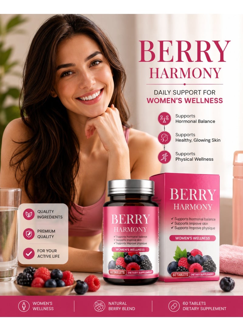 Berry Harmony Women’s Wellness Dietary Supplement, 60 Tablets - Image 5