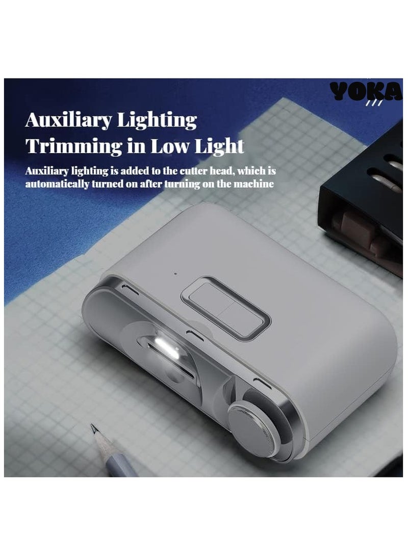 يوكا مقص أظافر كهربائي 2 في 1، مع ضوء LED ومبرد أظافر أوتوماتيكي، قاطع ومبرد أظافر، للعناية بالأظافر للأطفال والكبار، أدوات مانيكير صغيرة - Image 4