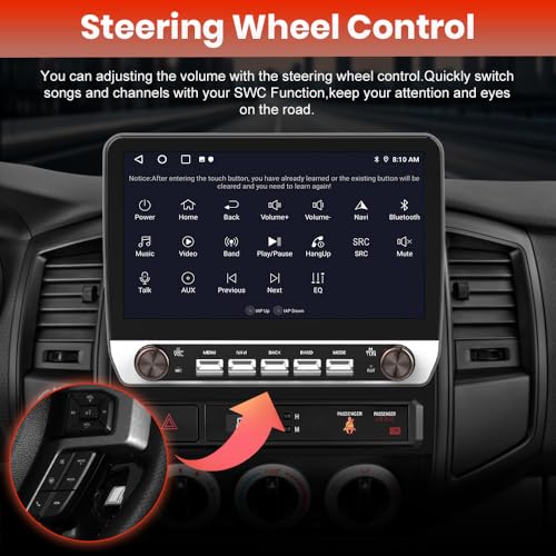 AWESAFE 10" for Toyota Tacoma Radio Upgrade 2005-2015, Touch Screen Tacoma Radio Android 13 Head Unit with Wireless CarPlay/Android Auto/AM/FM/DSP-2GB+64GB - Image 5