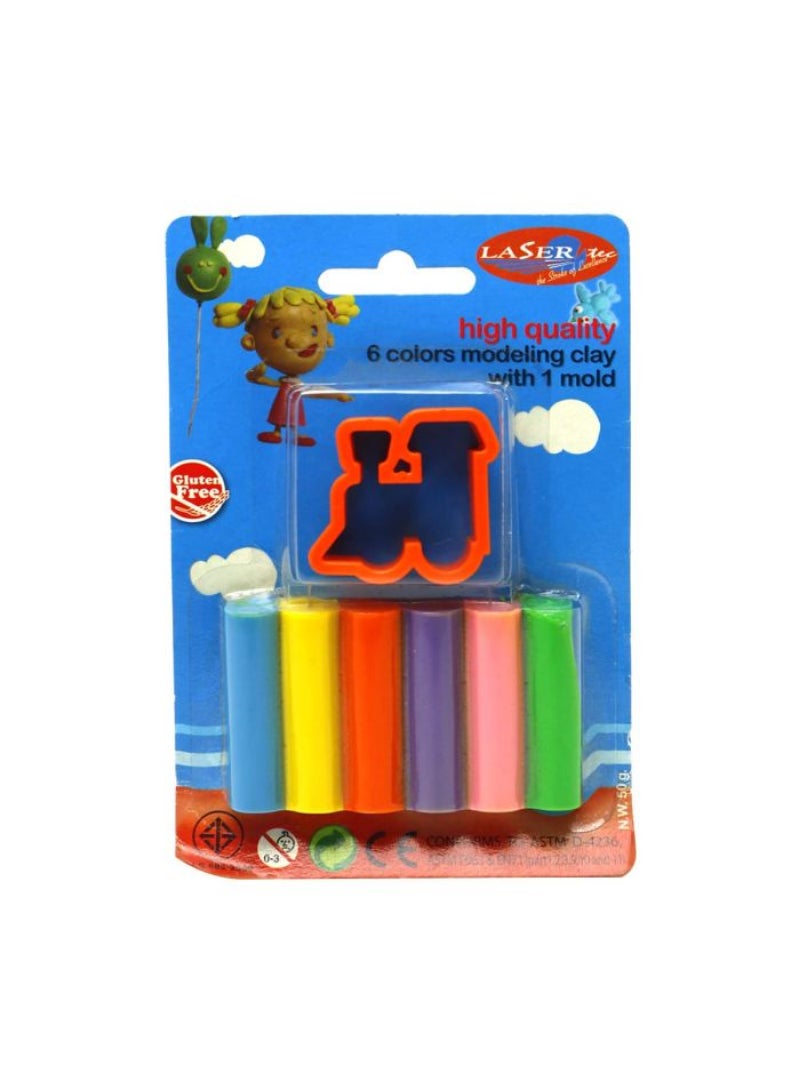 St-50-6+Sm 6 Clr,6 Round Stickks Of Clay