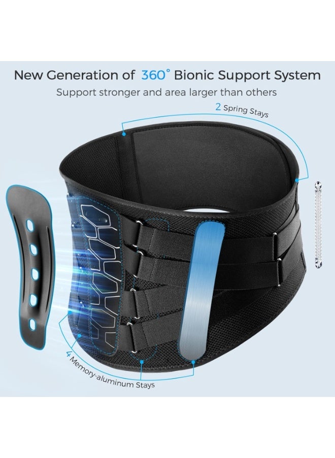 （X-Large/Waist: 47.2～53.9 Inch）Back Braces for Lower Back Pain Relief with Pulley System,Lumbar Support Belt for Men & Women with Lumbar Pad, Ergonomic Design and Soft Breathable 3D Knit Material,for Herniated Disc,Sciatica - Image 3
