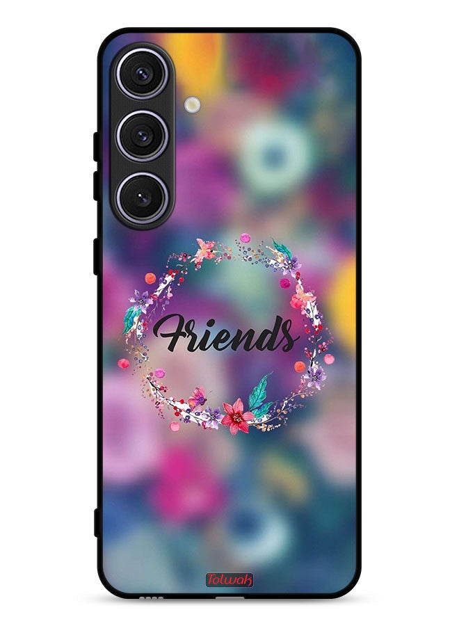 Tolwak Samsung Galaxy S24 5G Protective Case Cover Friends In Flowers Ring Art - Image 1
