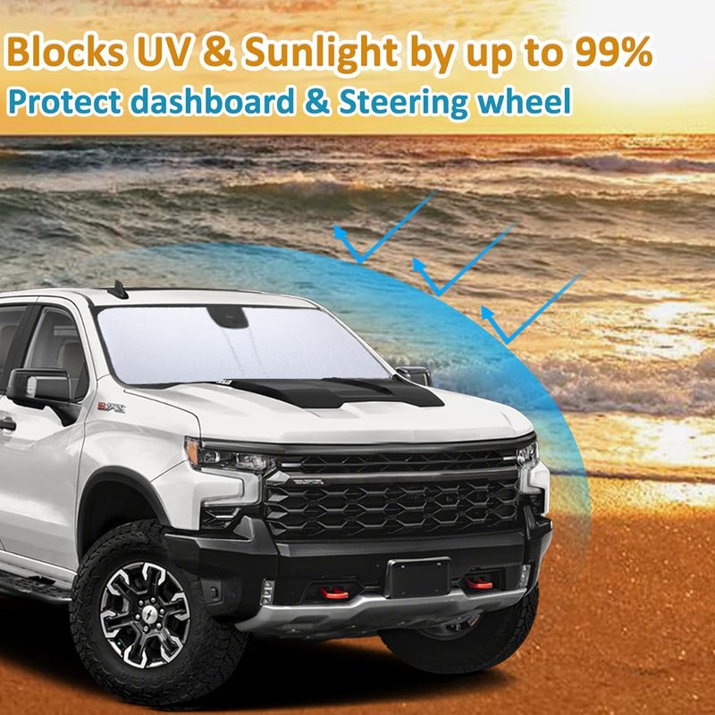 TOPINSTALL Foldable Sunshade for Chevy Silverado/GMC Sierra - Image 4