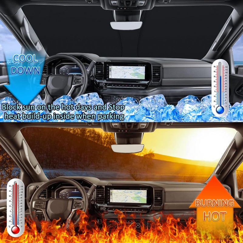 TOPINSTALL Foldable Sunshade for Chevy Silverado/GMC Sierra - Image 2