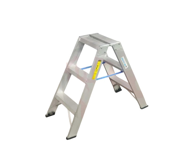 Metaform MF38-2 Double Wide-Step Aluminum Ladder 0.50m - Lightweight Heavy Duty Anti-Slip Design