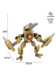 Skibidi Toilet Puzzle Block SetZ002 gold electric drill man Z002 gold electric drill man