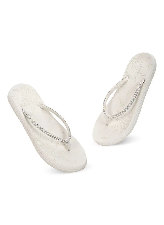 تشيبس CHUPPS Solis Women Self Design PU Thong Flip-Flops