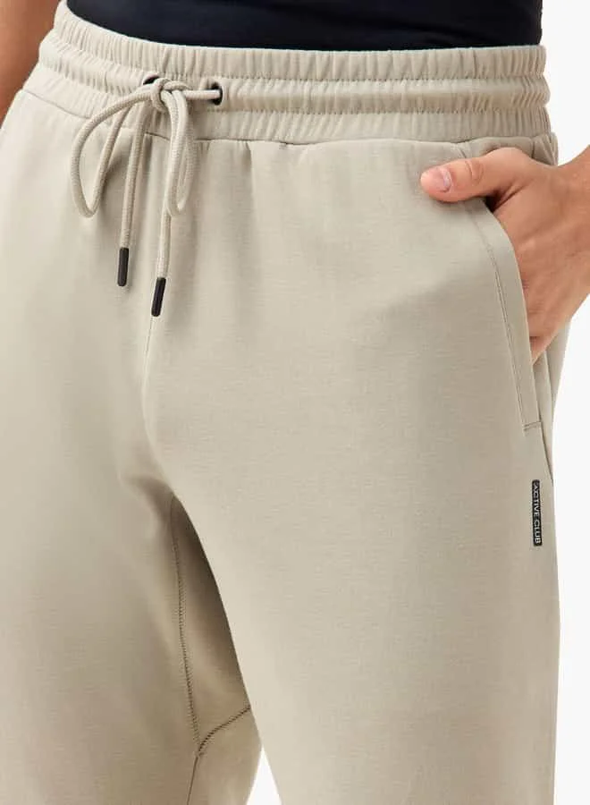 ADOT by Splash Panelled Joggers with Drawstring Closure and Pockets