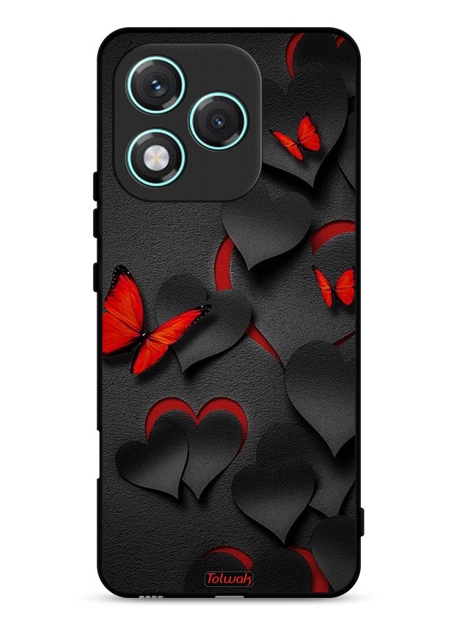 Tolwak Honor 400 Lite Protective Case Cover Hearts And Butterflies Pattern - Image 1