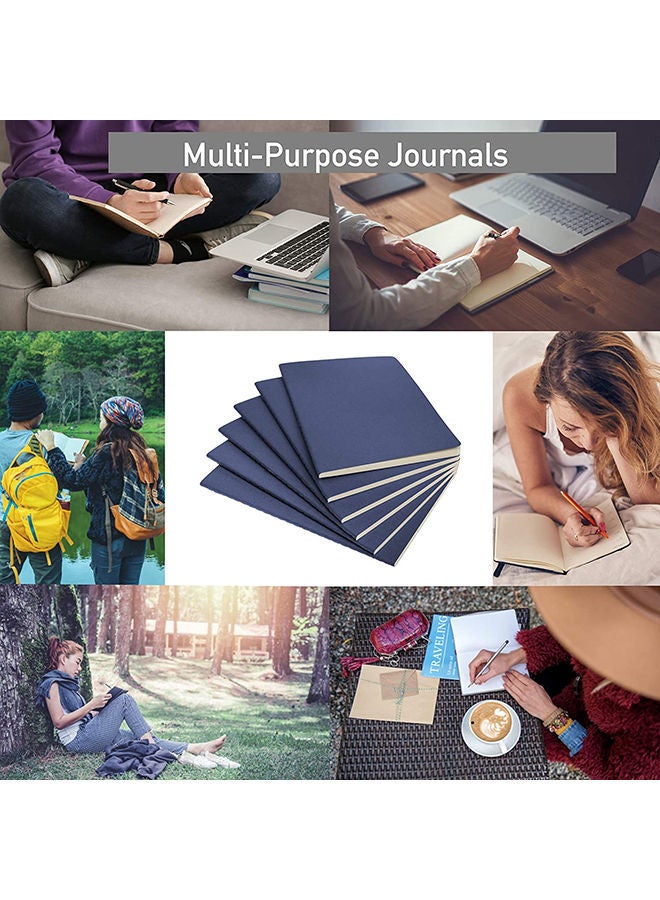 NIBEMINENT A5 Kraft Cover Paper Travelers Notebook Blue - Image 4