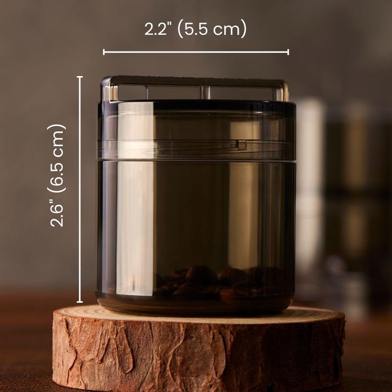 ANKOMN QuarterSeal X7 Airtight Modular Coffee Canister – Single Dose Bean Storage, UV-Proof Travel Kit, Pre-Measured Grounds Holder, Portion Organizer for Coffee Dosing Container (Smoke, 1 Compartment) - Image 2