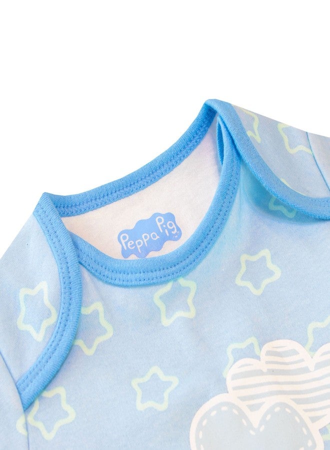 Peppa Pig Baby Boys George Pig Footies Blue 0-3 M - Image 3