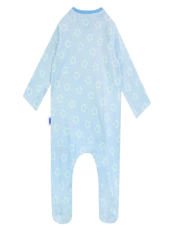Peppa Pig Baby Boys George Pig Footies Blue 0-3 M - Image 5