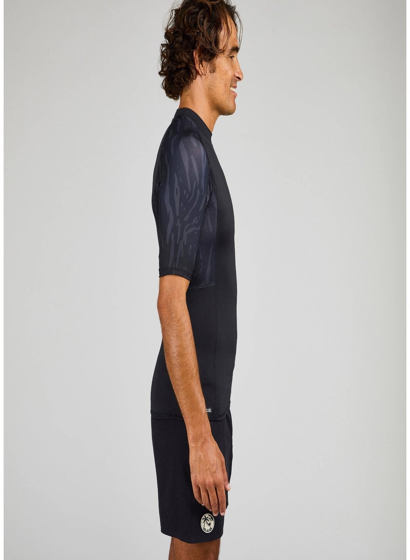 OLAIAN OLAIAN by DECATHLON, Men Surfing T-Shirt UV Protection Top- 500 Black  - Image 3