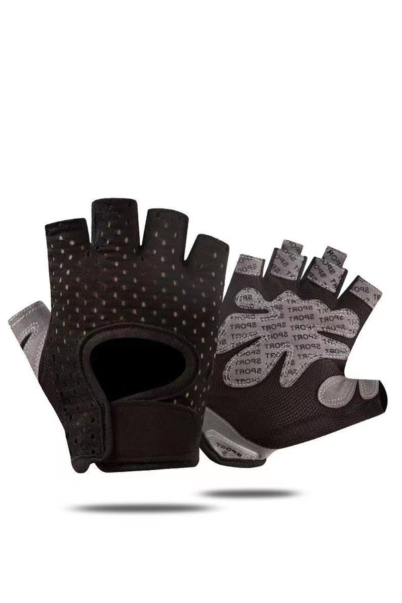 Generic Men And Women Unisex Fitness Equipment Gloves Adjustable Breathable Anti-slip Sport Half Finger Gloves Outdoor Climbing Running Yoga Protection Gloves  - Image 2