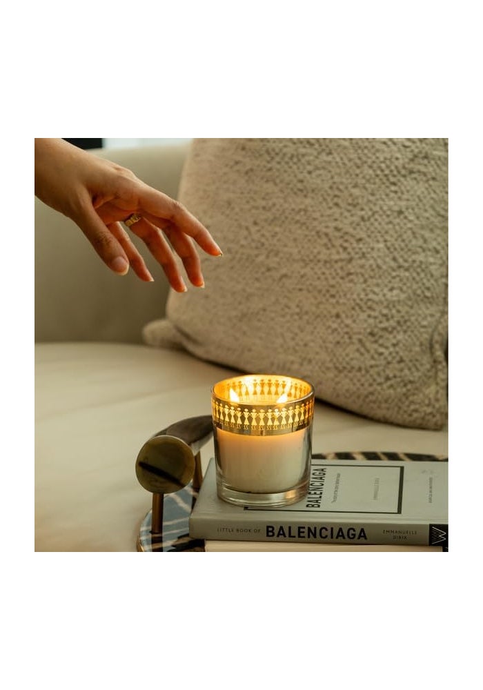 سيفا هوم شمعة معطرة من سيفا هوم - إنشانتي - ديل سي (حرير الزعفران - رقصة) | تصميم فن وورلي | احتراق لمدة 25 ساعة | شمع الصويا الطبيعي | ديكور منزلي ثقافي وهدايا فاخرة - Image 5