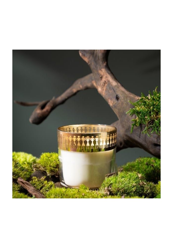 سيفا هوم شمعة معطرة من سيفا هوم - إنشانتي - ديل سي (حرير الزعفران - رقصة) | تصميم فن وورلي | احتراق لمدة 25 ساعة | شمع الصويا الطبيعي | ديكور منزلي ثقافي وهدايا فاخرة - Image 4
