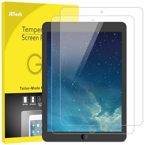 JETech Screen Protector for iPad 97Inch 20182017 Model 6th5th Generation iPad Air 1 iPad Air 2 iPad Pro 97Inch Tempered Glass Film 2Pack - Image 1