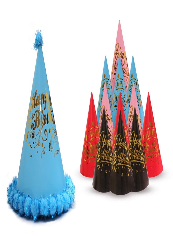 VMD Happy Birthday Cap For Kids - Set of 9 Theme Caps | Decoration Items | For Boys, Girls | Multicolor | 1st Birthday (2, MULTI 12)
