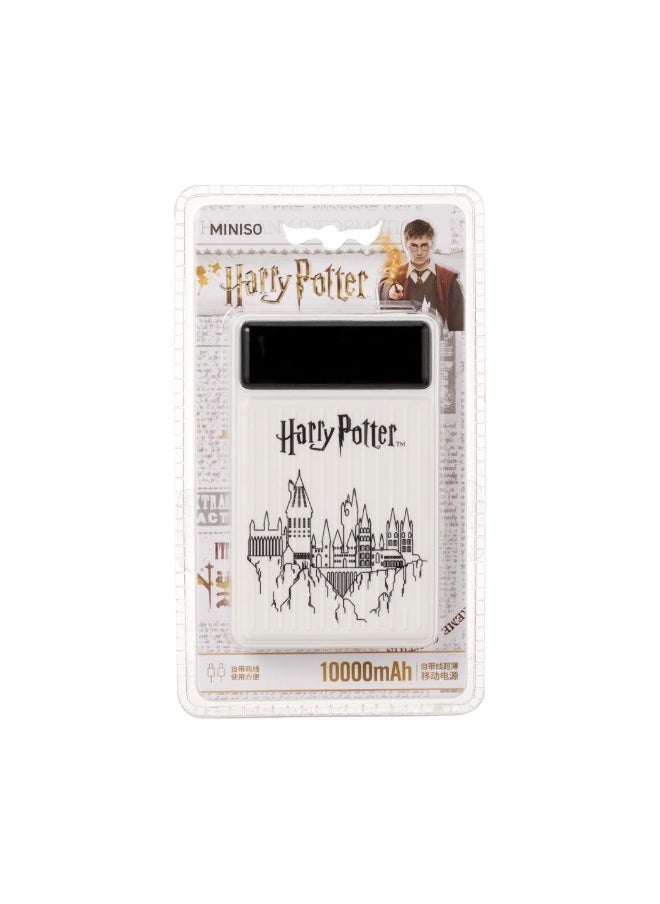 Miniso MINISO Harry Potter 10000mAh Ultra Thin Power Bank with Cable (Beige) Model: PF01 – Elegant and Efficient Charging Companion 