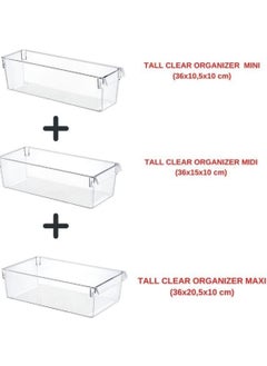 Boz House Refrigerator and Cabinet Organizer Multi-Purpose Organizer Storage Container (Mini-Midi-Maxi) 