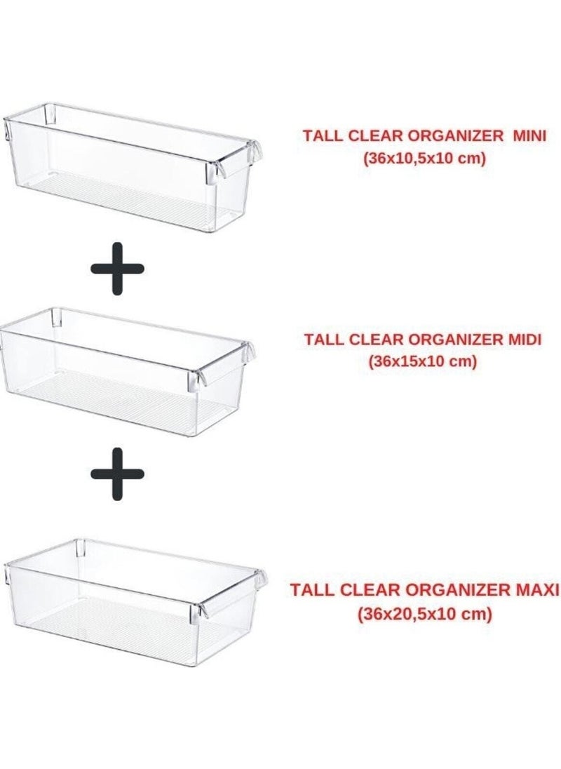 Boz House - Refrigerator and Cabinet Organizer Multi-Purpose Organizer Storage Container (Mini-Midi-Maxi) - Image 1