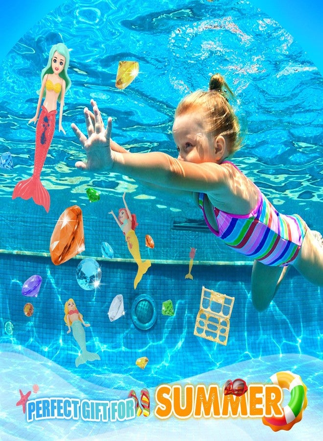 EIMMBD 26pcs Diving Gem Pool Toys Colorful Diamonds Bath Toys Set with Treasure Pirate Box Summer Swimming Diving Toys for Boys and Girls - Image 5