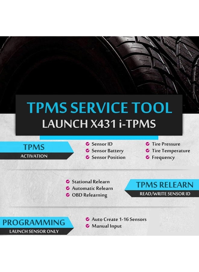 Launch Launch X-431 TSGUN TPMS Tire Pressure Detector Handheld Program Diagnostic Tool  - Image 3