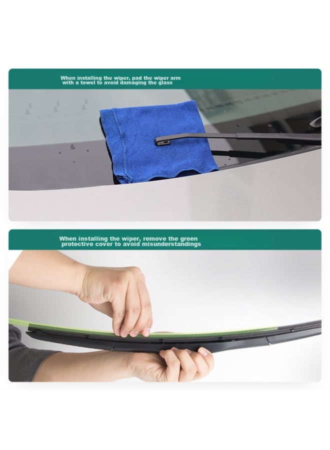 XUFENG Xufeng Car Accessories (xufeng) Beijing Hyundai Fiesta Windshield Wipers For -2025 Models, Specialized Boneless Wiper Blades, Original - Talled, One Pair  - Image 4