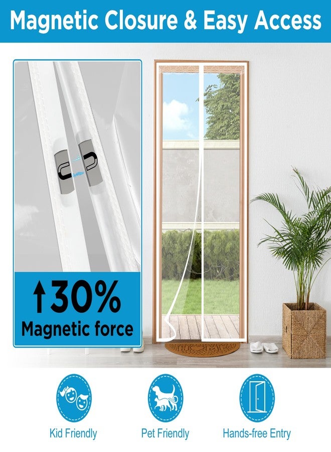Air Jade Transparent Insulated Door Curtain, Magnetic Thermal Insulated Screen Door for Patio, Bedroom, Air Conditioner Room, Keep Warm in Winter and Cool in Summer, Fit Doors Up to 33"×80" - Image 4