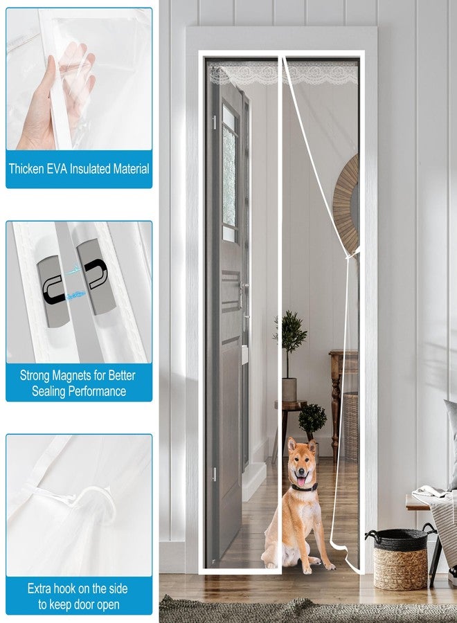 Air Jade Transparent Insulated Door Curtain, Magnetic Thermal Insulated Screen Door for Patio, Bedroom, Air Conditioner Room, Keep Warm in Winter and Cool in Summer, Fit Doors Up to 33"×80" - Image 5