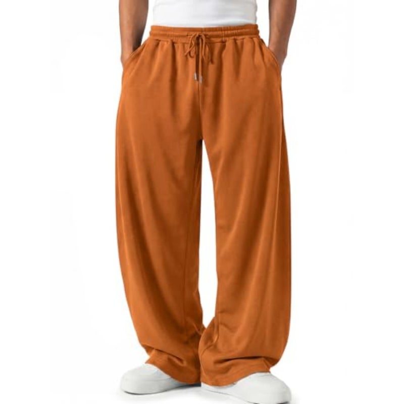 Men's Sweatpants Joggers Baggy Wide Leg Lounge Pants with Pockets Casual Athletic Sweats - Image 1
