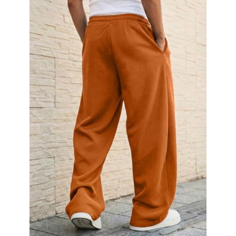 Men's Sweatpants Joggers Baggy Wide Leg Lounge Pants with Pockets Casual Athletic Sweats - Image 2
