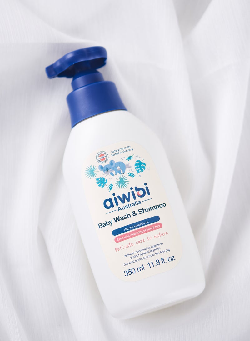 aiwibi Baby Wash & Shampoo with Natural Camellia Oil 350ML - Image 4