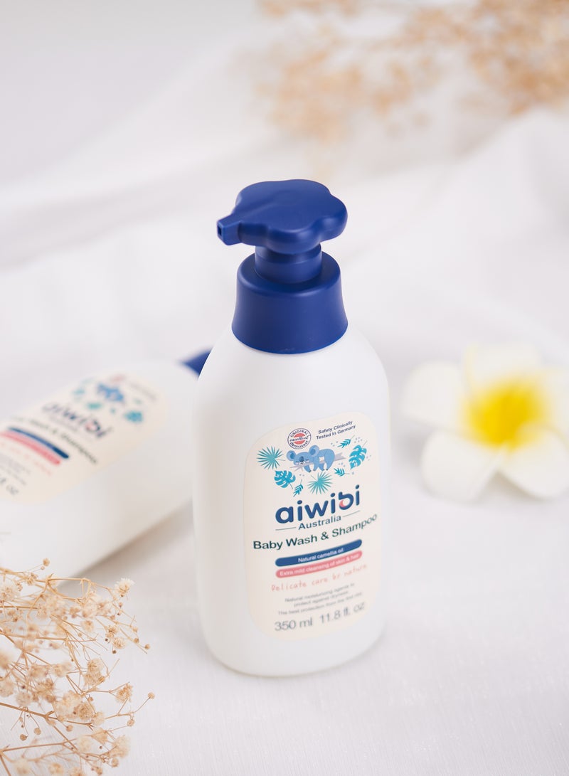 aiwibi Baby Wash & Shampoo with Natural Camellia Oil 350ML - Image 5