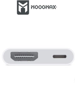 موجماكس محول توصيلة كيبل HD الى ايفون أصلي بمنفذ HDMI و منفذ لايتنينج (ايفون) lightning لشحن الهاتف اثناء التوصيل.  - Image 2