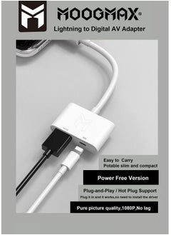 موجماكس محول توصيلة كيبل HD الى ايفون أصلي بمنفذ HDMI و منفذ لايتنينج (ايفون) lightning لشحن الهاتف اثناء التوصيل.  - Image 5