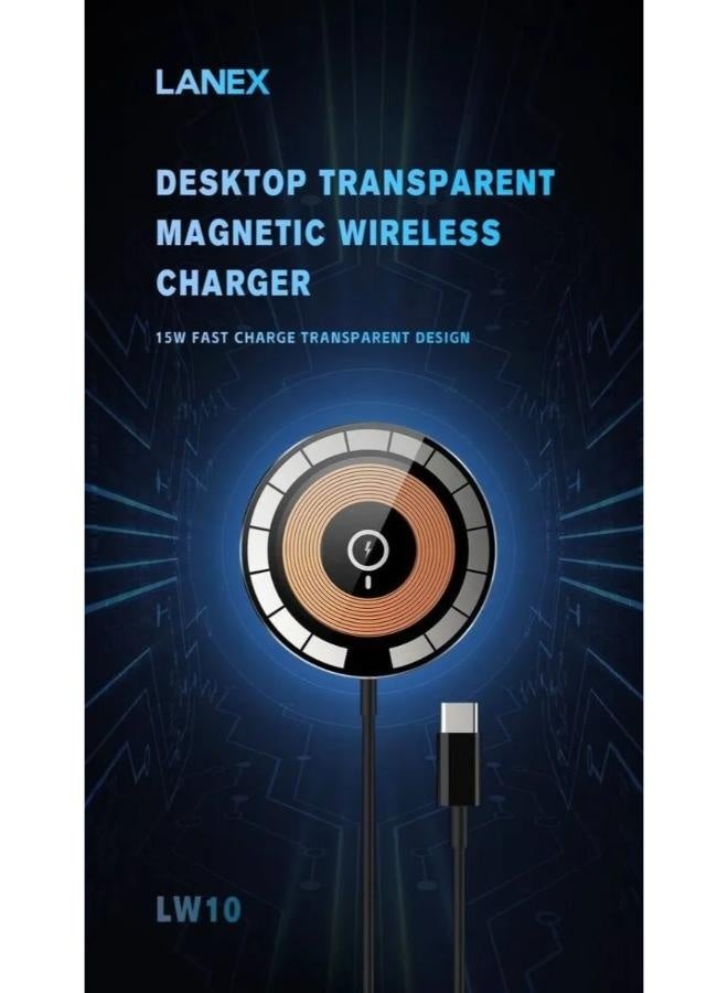 لانيكس شاحن لانكس اللاسلكي، ١٥ واط، أسود - LW10 - Image 3