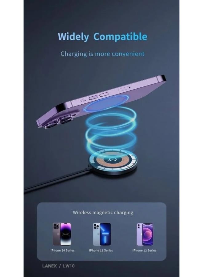 لانيكس شاحن لانكس اللاسلكي، ١٥ واط، أسود - LW10 - Image 2