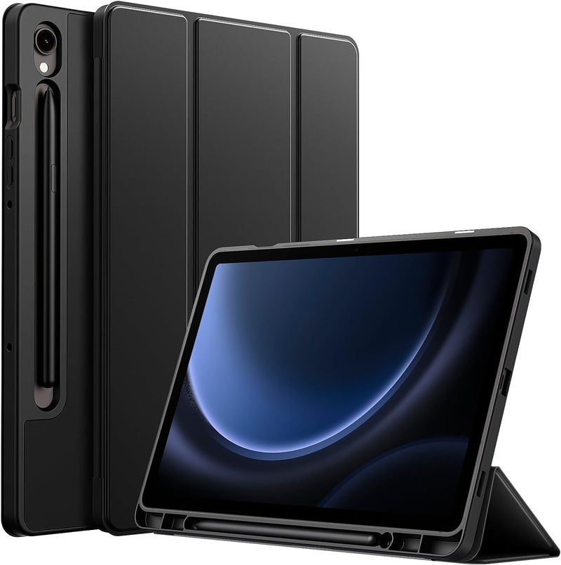 ProElite Cover for Samsung Galaxy Tab S10 Lite 10.9"/Tab S9 FE 10.9 inch/Tab S9 11"/Tab S10 FE 10.9" Cover, Soft Flexible Flip Case with S Pen Holder, Auto Sleep Wake, [Recoil Series] - Black - Image 2