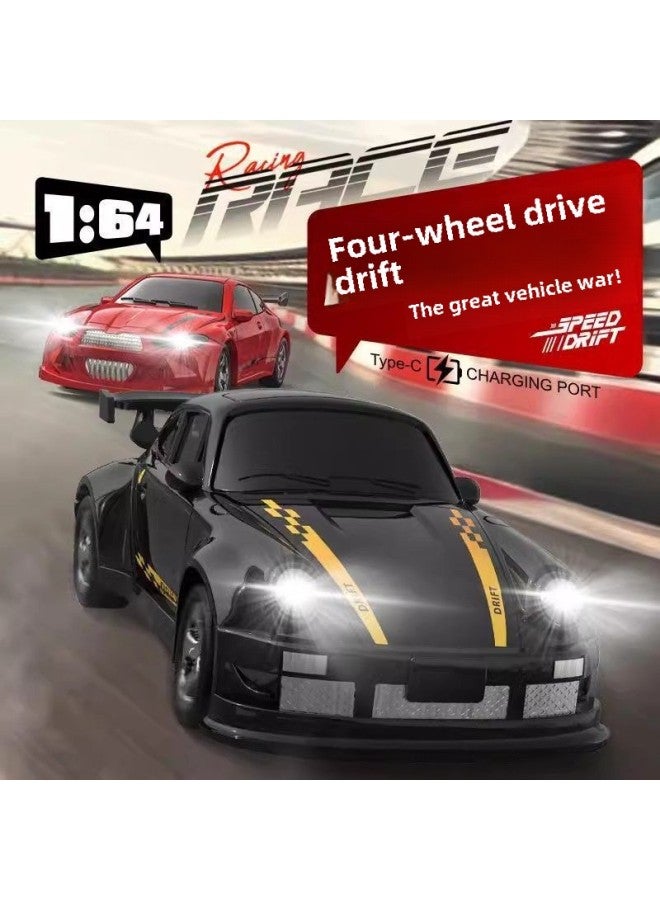 1:64 Mini RC Remote Control Car High-speed Four-wheel Drive Drift Racing Desktop Car Model Children Boy Birthday Gift-Colour: Bmw/retro Blue - Image 5