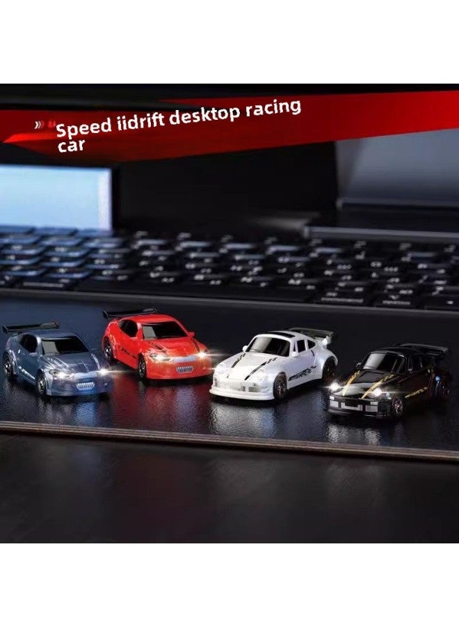 1:64 Mini RC Remote Control Car High-speed Four-wheel Drive Drift Racing Desktop Car Model Children Boy Birthday Gift-Colour: Bmw/retro Blue - Image 2