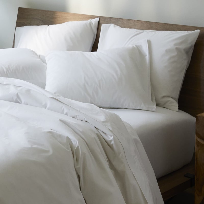 Brooklinen Luxury Sateen Pillowcases - Set of 2  Standard Size in White - 100% Long Staple Cotton with Envelope Closure - Image 1