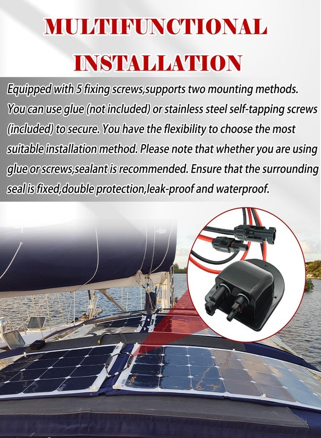 Maigoo Waterproof ABS Solar Double Cable Entry Gland with 10Ft 10AWG Solar Extension Cable Fit for Rv,Boat,Camper Solar Waterproof Cable Gland.Tinned Copper Wire - Image 5