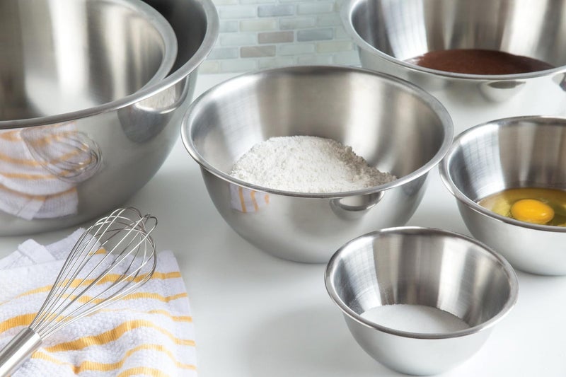 Fox Run 6-Piece Nesting Stainless Steel Polished Mirror Finish Mixing Bowls Set, 0.5, 1.25, 2.75, 4.25, 6.25 and 10.75 Quart - Image 4
